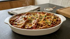 Cremiger Nudelauflauf mit Zucchini und Ricotta – einfach aus dem Ofen