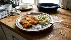 Schweineschnitzel mit Blumenkohl-Kartoffelgemüse – cremig, würzig, unkompliziert