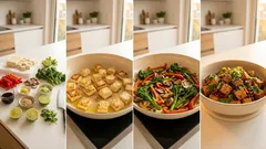 Tofu-Gemüse-Pfanne aus dem Wok: schnell, frisch und mit Tamari-Würze