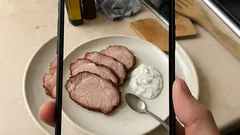 Kalter Schweinebraten mit Dill-Gurkensauce – lässt sich perfekt am Vortag vorbereiten