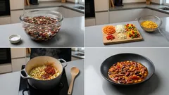 Chili sin Carne mit getrockneten Bohnen – kräftig, vegan und ideal zum Vorkochen
