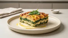 Cremige Spinatlasagne aus dem Ofen – mit Frischkäse-Käsesauce, die immer gelingt