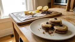 Mokkakekse mit Schoko-Füllung: zarte Dinkelkekse, die perfekt zum Kaffee passen