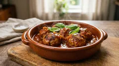 Albóndigas in Tomatensauce: saftige spanische Hackbällchen aus der Pfanne