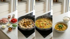 Cremiges Chicken Curry mit Gemüse und Kokosmilch – in 20 Minuten auf dem Tisch